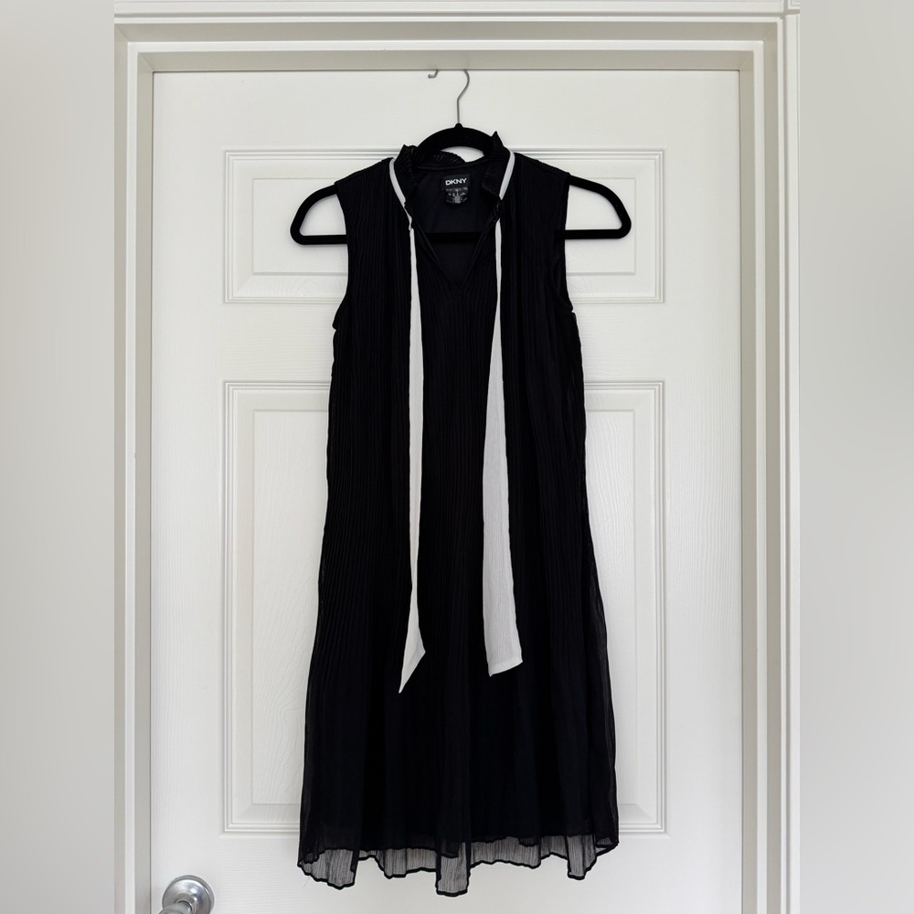 DKNY Black Dress with White Details